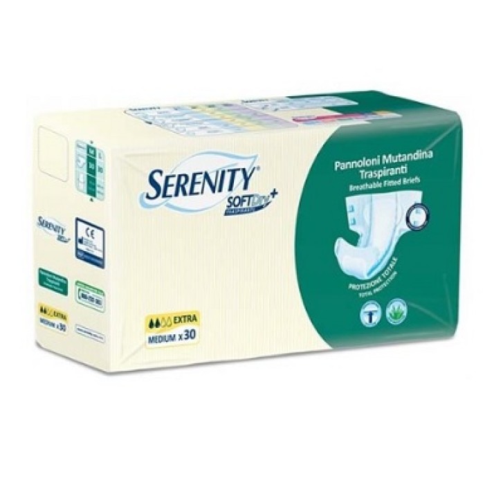 Serenity Soft Dry Pannolone a mutandina traspirante Extra taglia M 30 pezzi