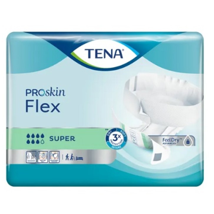 Tena Flex Proskin Super Pannolone a cintura Medio 30 Pezzi