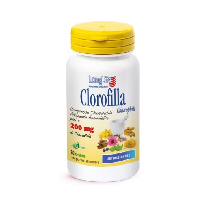 LongLife Clorofilla integratore antiossidante 60 Compresse Rivestite