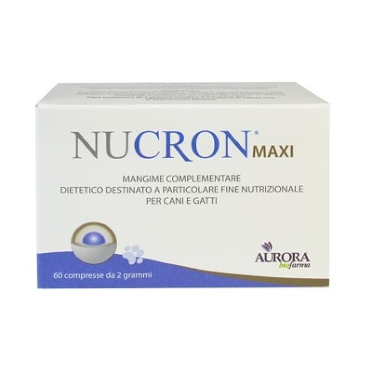 Nucron Maxi mangime complementare per i disturbi gastrointestinali di cane e gatto 60 compresse