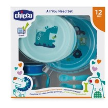 Chicco set pappa azzurro 44 gatti 18 mesi