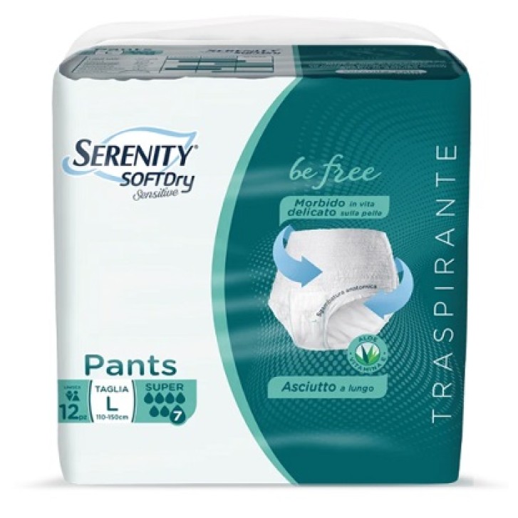 Serenity Pants Soft Dry Pannolone a mutanda Super taglia L 12 pezzi