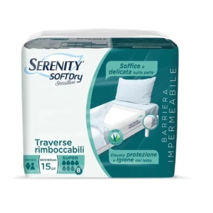 Serenity Soft Dry Sensitive Traversa rimboccabile 80x80 cm 15 pezzi