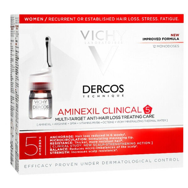 Vichy Dercos Aminexil Intensive 5 Donna anticaduta 12 fiale