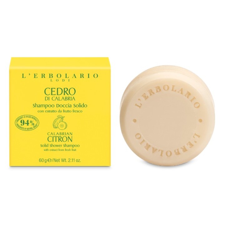 Shampoo Doccia Solido 2-in-1 Cedro di Calabria Eco-Friendly 60g - L'Erbolario