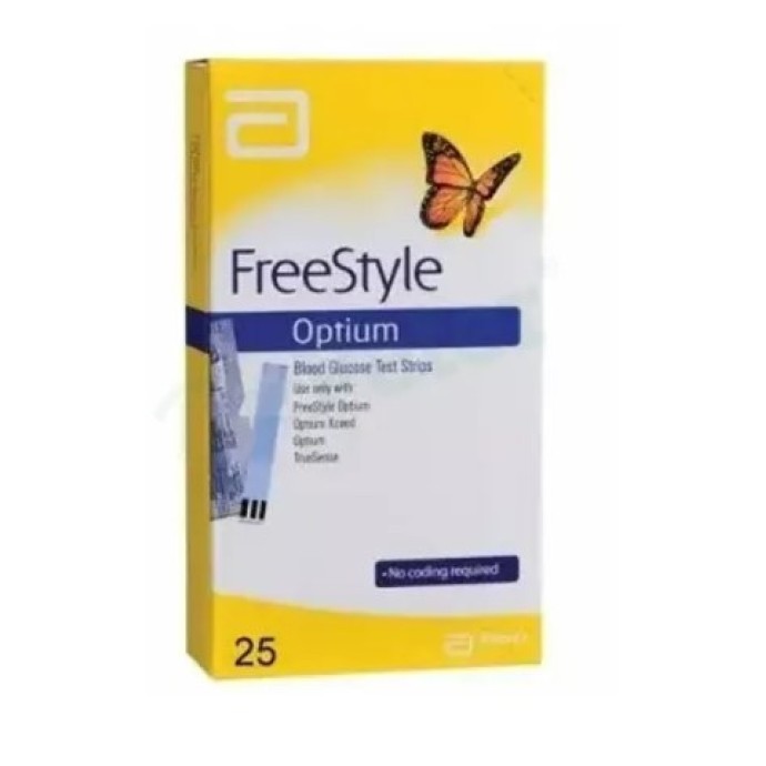  FREESTYLE OPTIUM test strips strisce misurazione glicemia  25 pezzi