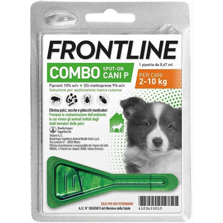 Frontline Combo Spot On Cani 2-10kg 1 pipetta 0,67ml 67mg+60,3mg