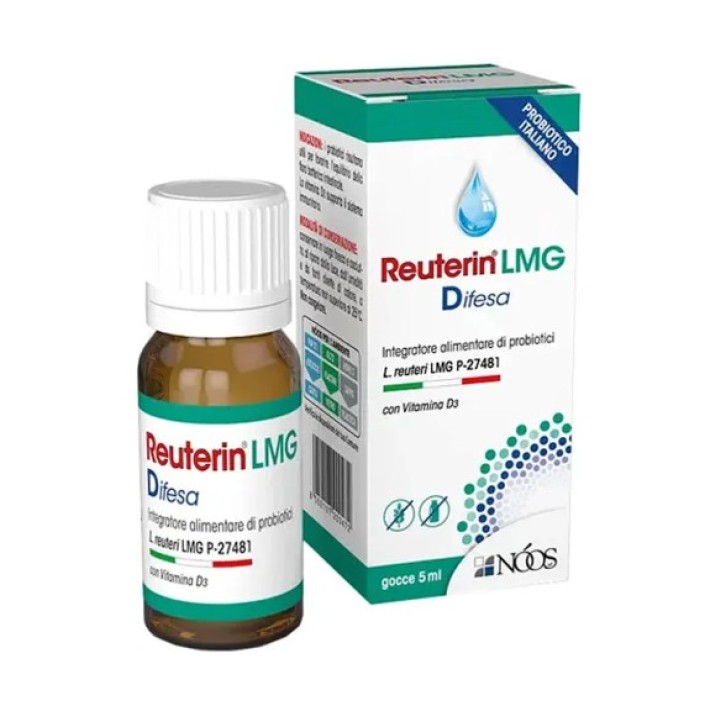 Reuterin D3 DIFESA LMG in Gocce integratore a base di fermenti lattici e vitamina D3 - 5 Ml