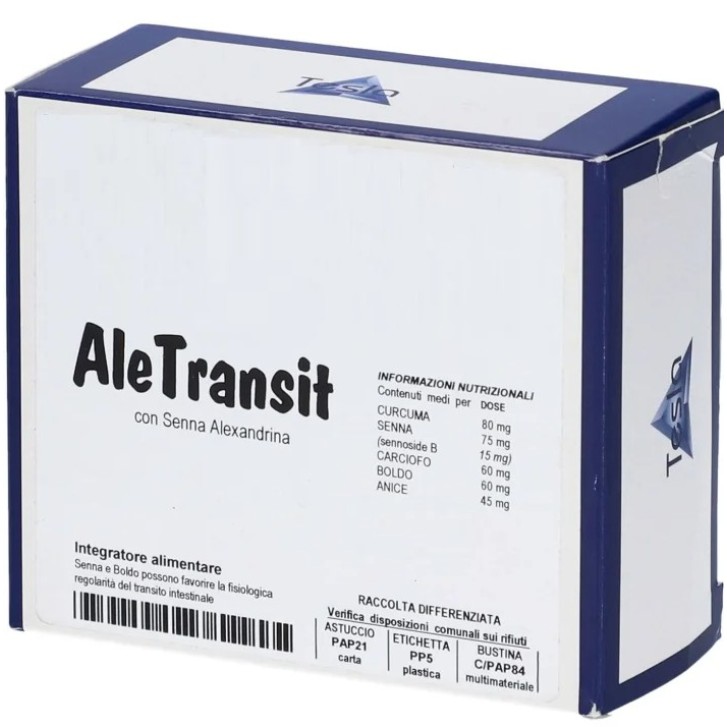 Aletransit Integratore Orale Senza Glutine Curcuma Aloe 30 capsule - TESLA