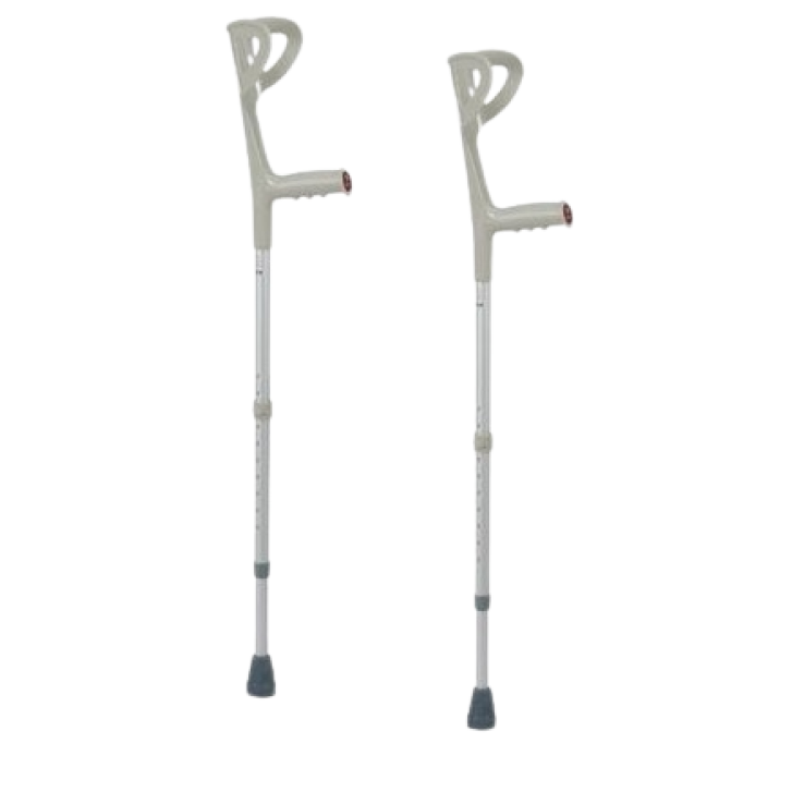 Stampelle Avambraccio Alluminio Argento Regolabili Canadesi Paio - Moretti