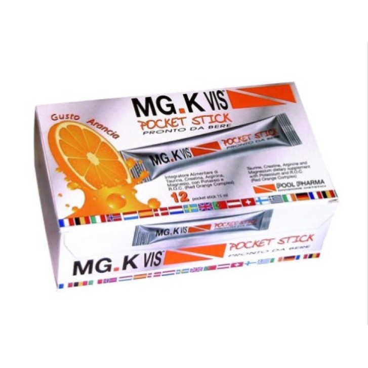 MgK Vis Pocket Stick Arancia Integratore Energetico 12 Bustine