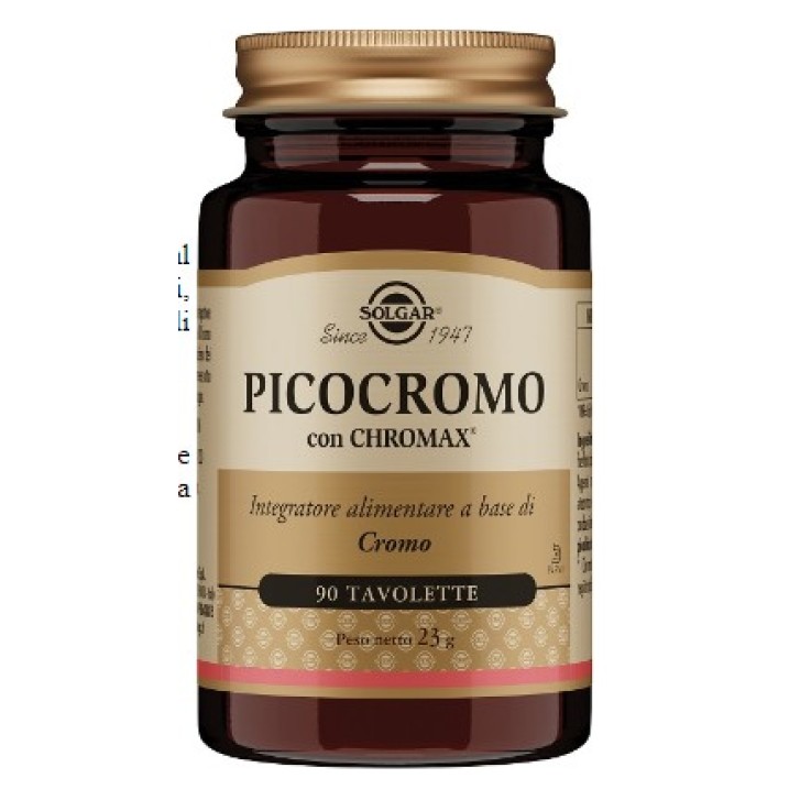 Picocromo Integratore 200 mcg Vegano 90 Capsule Vegetali - Solgar
