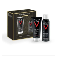 Vichy Cofanetto Regalo Natale Uomo Hydra Mag C Gel Doccia 200ml + Sensi Shave Schiuma da Barba 20ml