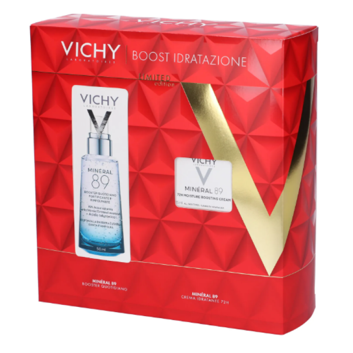 Vichy Minéral 89 Cofanetto Regalo Idratazione Intensa con Minéral 89 Booster Siero 50 ml + Minéral 89 Crema 15 ml