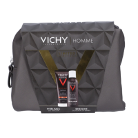 Vichy Homme Pochette Regalo da Uomo per le esigenze specifiche della pelle maschile con Gel Doccia Hydra Mag C 200 ml + Schiuma Da Barba Sensi Shave 200 ml