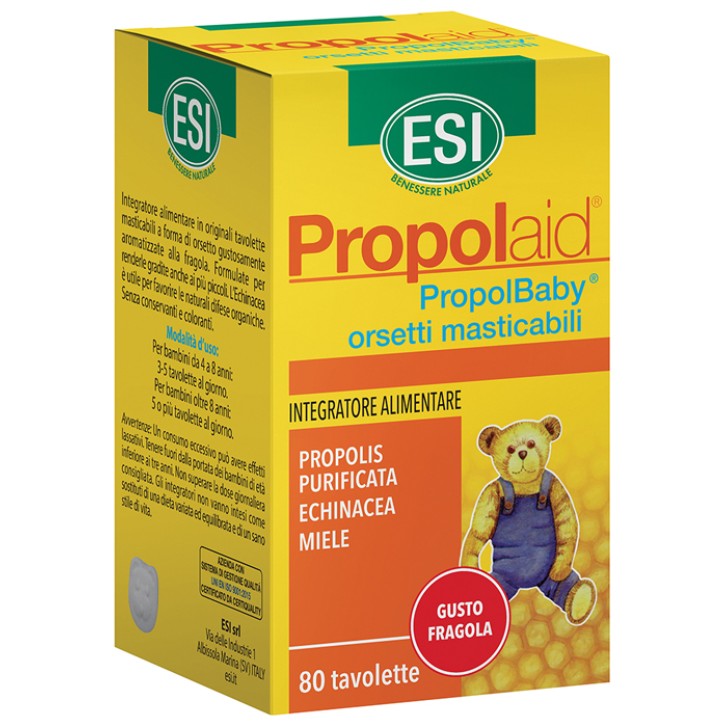 ESI PROPOLAID PROPOLBABY ORSETTI 80 COMPRESSE MASTICABILI