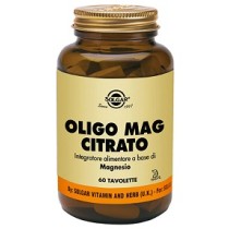 Magnesio Citrato Integratore 400mg 60 Tavolette Vegan Senza Glutine - Solgar