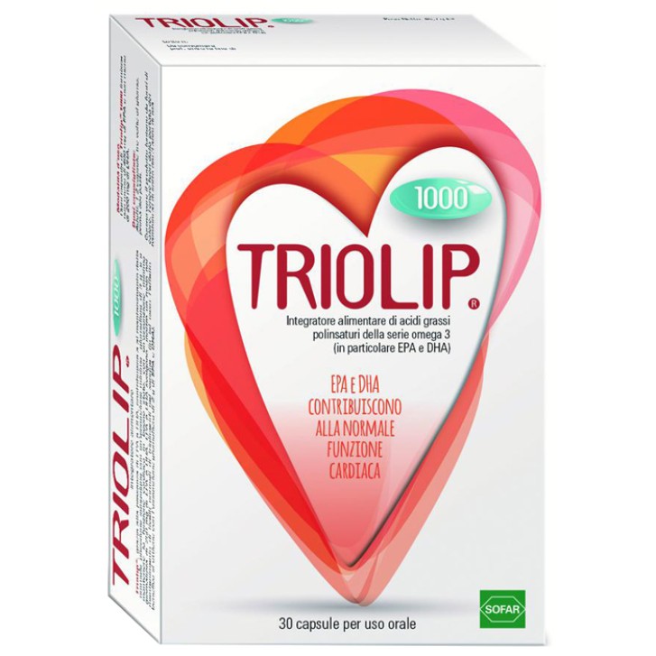 TRIOLIP 1000 integratore omega3  EPA DHA 30 CAPSULE