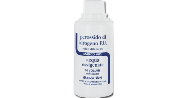 Confezione acqua ossigenata 10 volumi, disinfettante