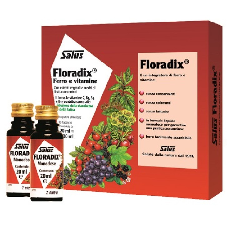 FLORADIX-FERRO integratore10 flaconcini 20 ml