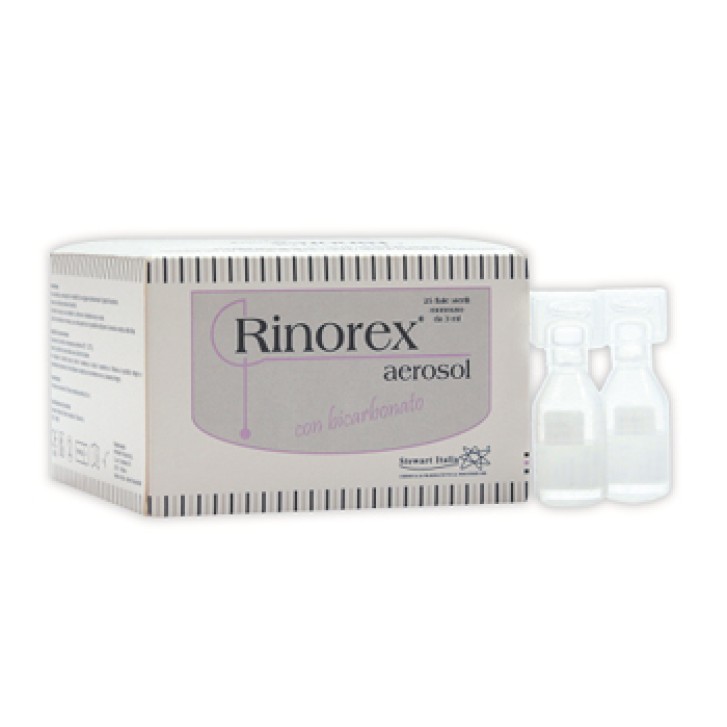 RINOREX  aerosol con bicarbonato 25 fialette da 3 ml
