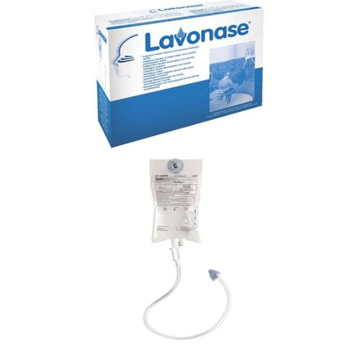 LAVONASE 12 sacche 250 ml+12 dispositivi irrigazione nasale