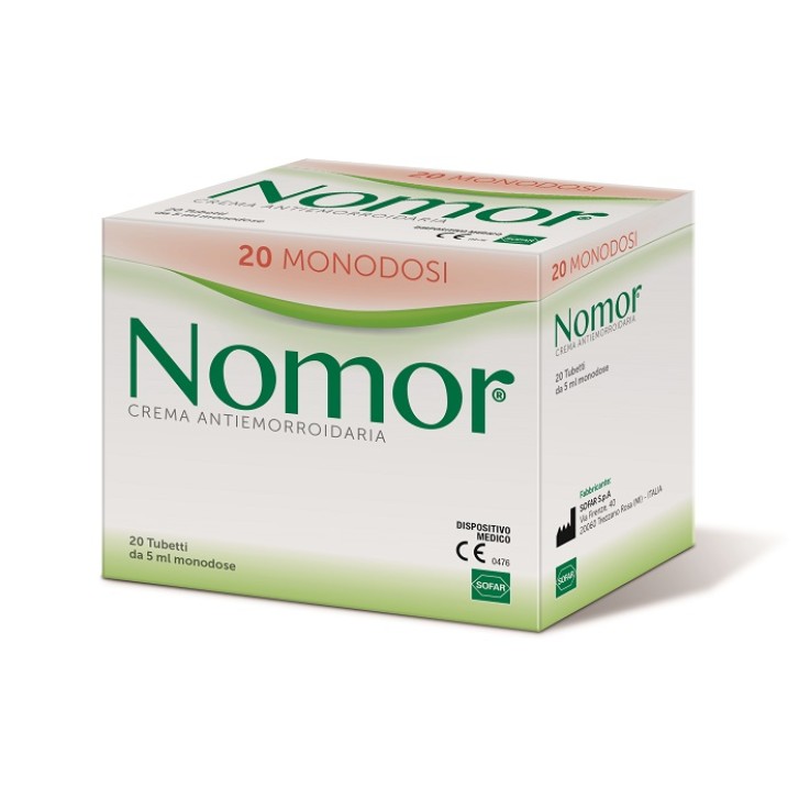NOMOR crema antiemorroidaria 20 tubetti monodose 5 ml