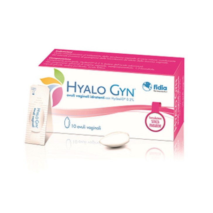 HYALO GYN ovuli vaginali trattamento secchezza 10 ovuli