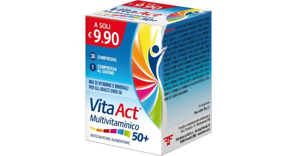 Multicentrum Adulti 50+ Integratore Alimentare Multivitaminico Vitamina B D  E Magnesio Calcio 30Cpr