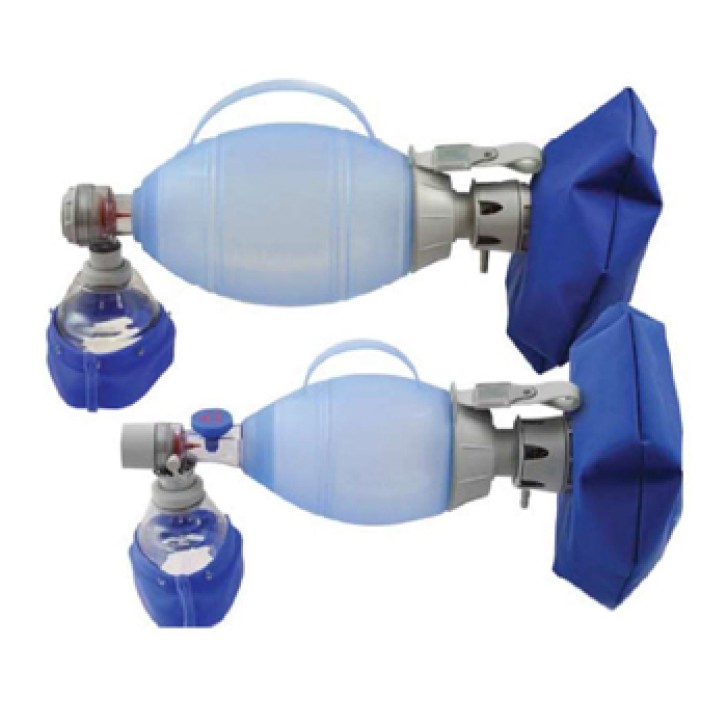 PALLONE PER RIANIMAZIONE AMBU PLURIUSO COMPLETO DI MASCHERAE RESERVOIR PER ADULTI