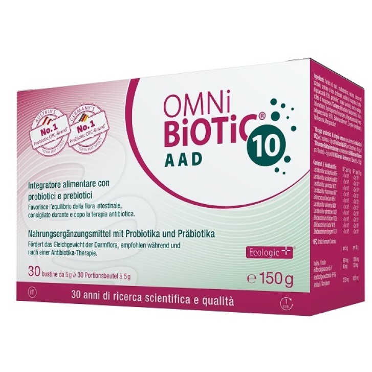 OMNI BIOTIC 10 AAD 30 bustine Integratore alimentare con probiotici e prebiotici
