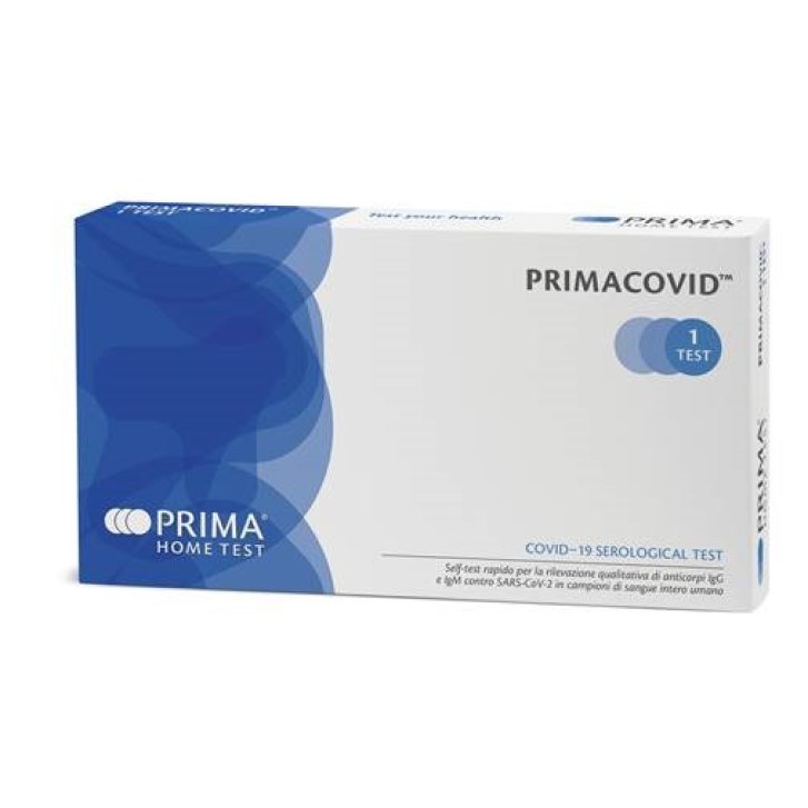 TEST SIEROLOGICO RAPIDO COVID-19 PRIMACOVID AUTODIAGNOSTICODETERMINAZIONE QUALITATIVA ANTICORPI IGG/IGM ANTI SARS-COV-2NEL SANGUE MEDIANTE IMMUNOCROMATOGRAFIA