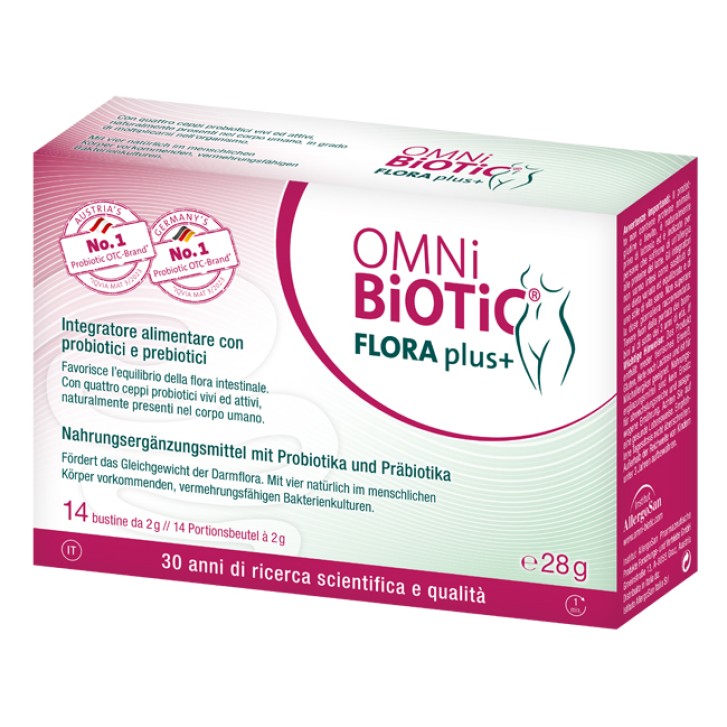 OMNI BIOTIC FLORA PLUS+ 14 bustine integratore con probiotici e prebiotici