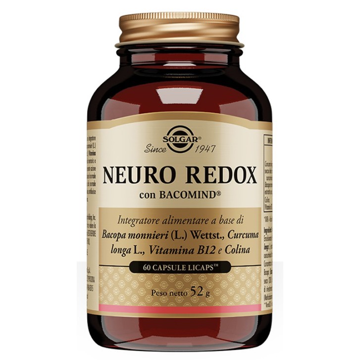 NEURO REDOX integratore Bacopa Curcuma vitamina B12 60 capsule vegetali