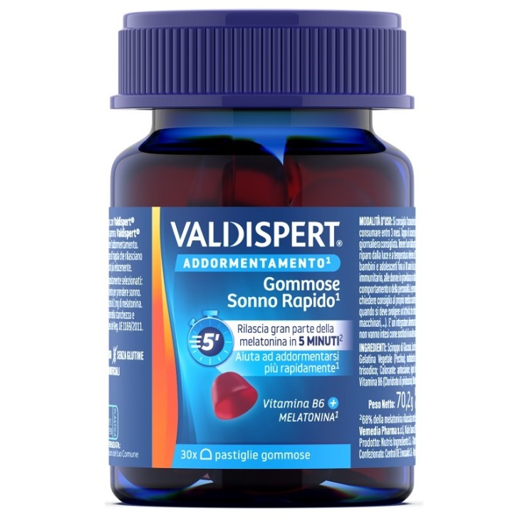 VALDISPERT NATURAL&SLEEP 30 PASTIGLIE GOMMOSE