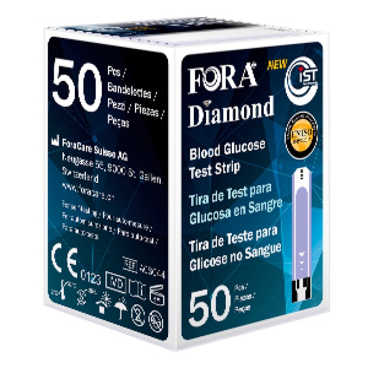FORA DIAMOND strisce reattive glicemia GD50 50 pezzi