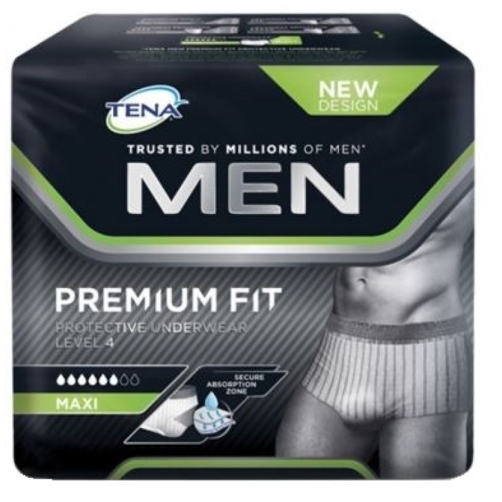 MUTANDINA ASSORBENTE MASCHILE TENA MEN PREMIUM FIT LIVELLO 4TAGLIA MEDIUM 10 PEZZI