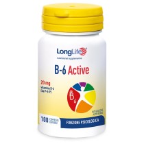 Vitamina B6 Integratore 20mg Alta Biodisponibilità 100 Compresse Vegano - Longlife