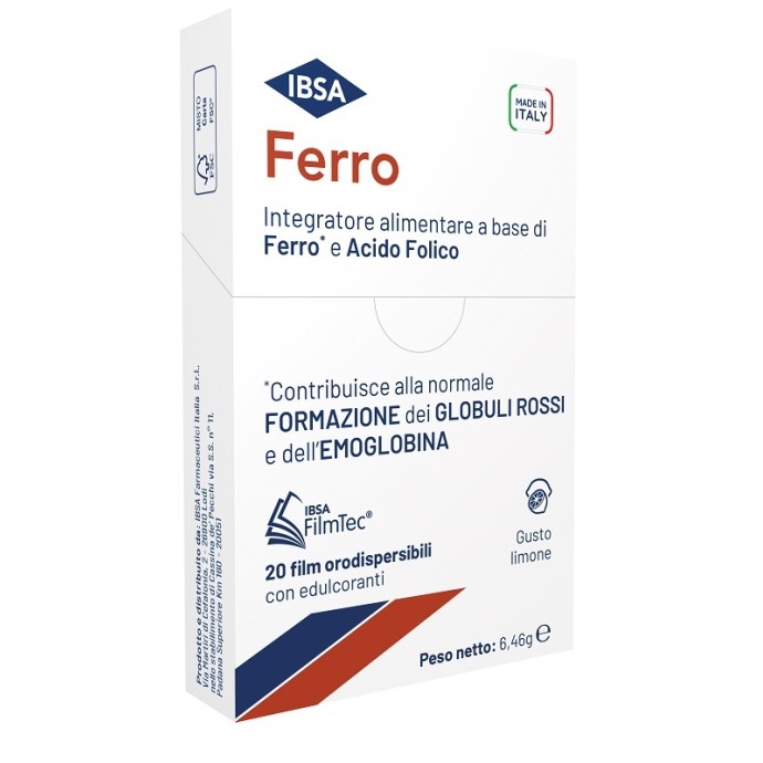 FERRO IBSA integratore ferro e acido folico 20 film orodispersibili