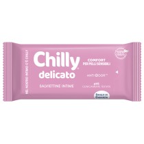 Salviette Intime Delicate pH5 Anti-Odor con Aloe Vera Biodegradabili 12pz - Chilly