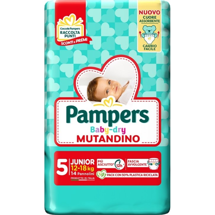PAMPERS baby dry mutandina JUNIOR SP 14 pezzi