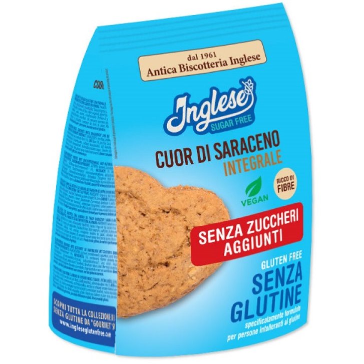 INGLESE BISCOTTI CUOR DI SARACENO INTEGRALI SENZA ZUCCHERI AGGIUNTI 200 G