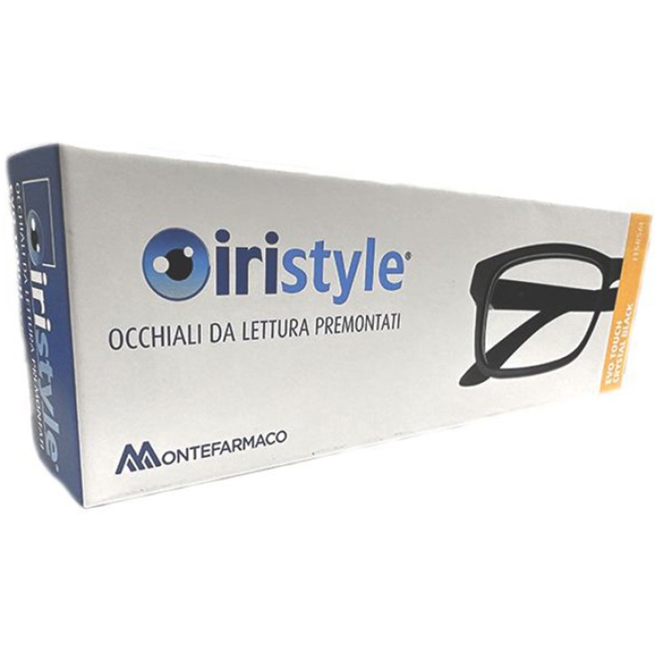 OCCHIALE DA LETTURA PREMONTATO IRISTYLE EVO TOUCH CRYSTAL BLACK 3,0