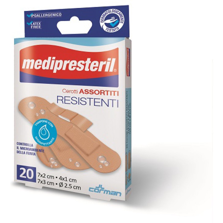 CEROTTI ASSORTITI MEDIPRESTERIL RESISTENTI 20 PEZZI