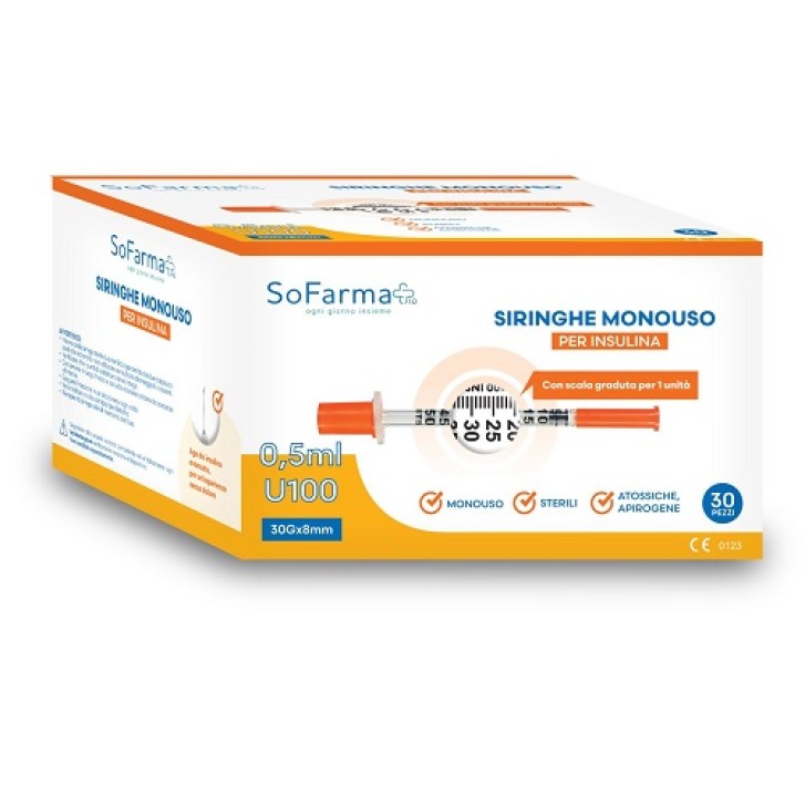 SIRINGA INSULINA 0,5ML 30PZ SF+