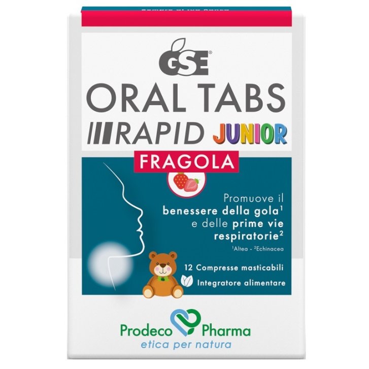 GSE ORAL TABS RAPID JUNIOR FRAGOLA 12 COMPRESSE MASTICABILI