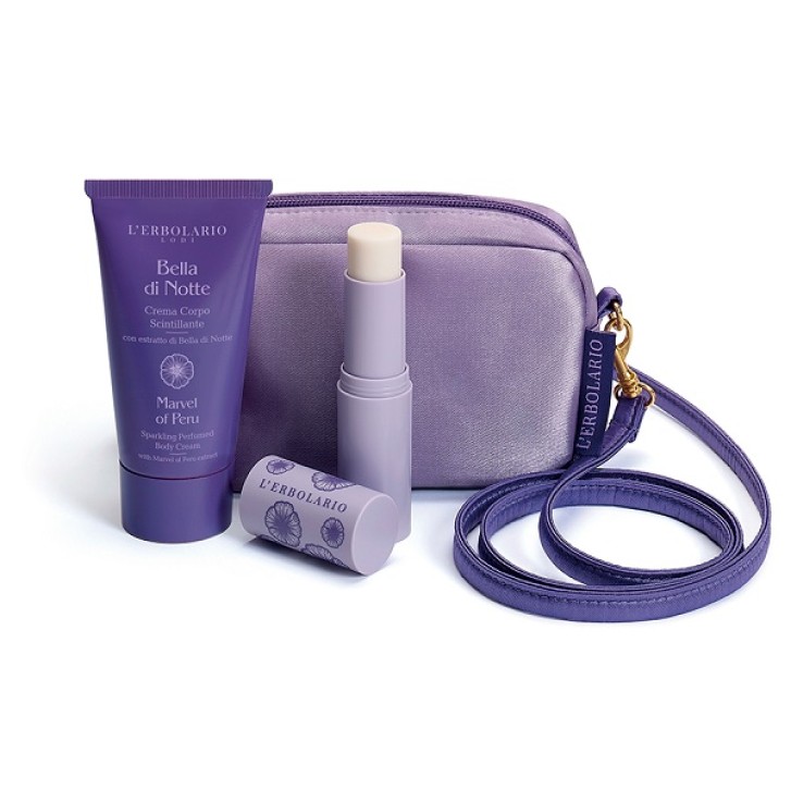 BELLA DI NOTTE MINI BEAUTY BAG SERATA SCINTILLANTE EDIZIONELIMITATA 1 CREMA CORPO SCINTILLANTE 75 ML + 1 BURROCACAO BELLA DI NOTTE MINI BEAUTY BAG SERATA SCINTILLANTE EDIZIONELIMITATA 1 CREMA CORPO SCINTILLANTE 75 ML + 1 BURROCACAO