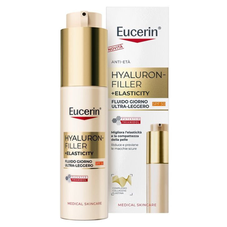 Eucerin Hyaluron Filler + Elasticity Fluido Giorno Anti Macchie SPF50 50 ml - Eucerin