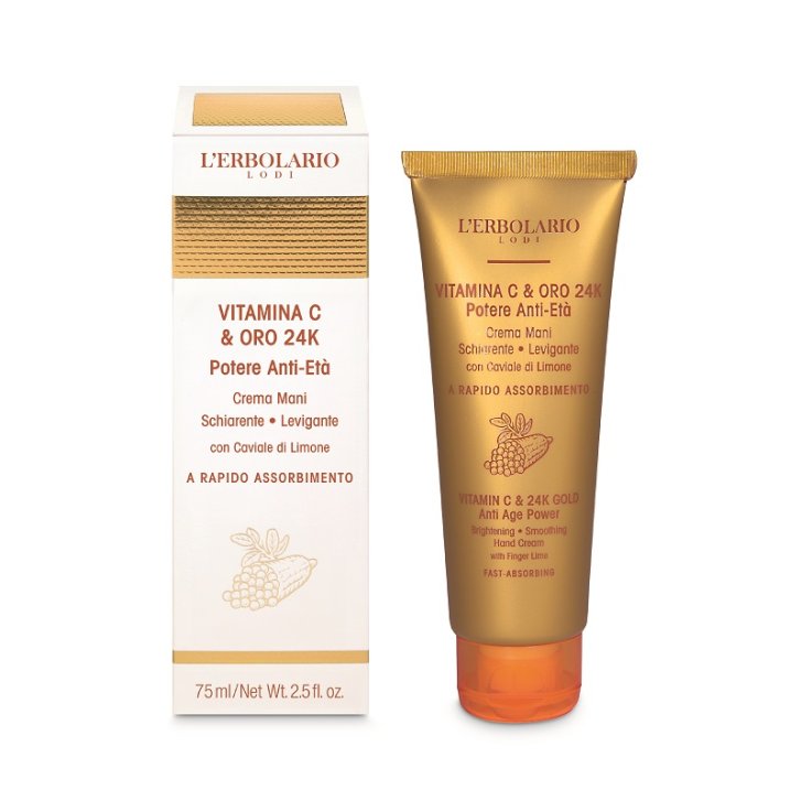 VITAMINA C & ORO 24K CREMA MANI SCHIARENTE LEVIGANTE 75 ML