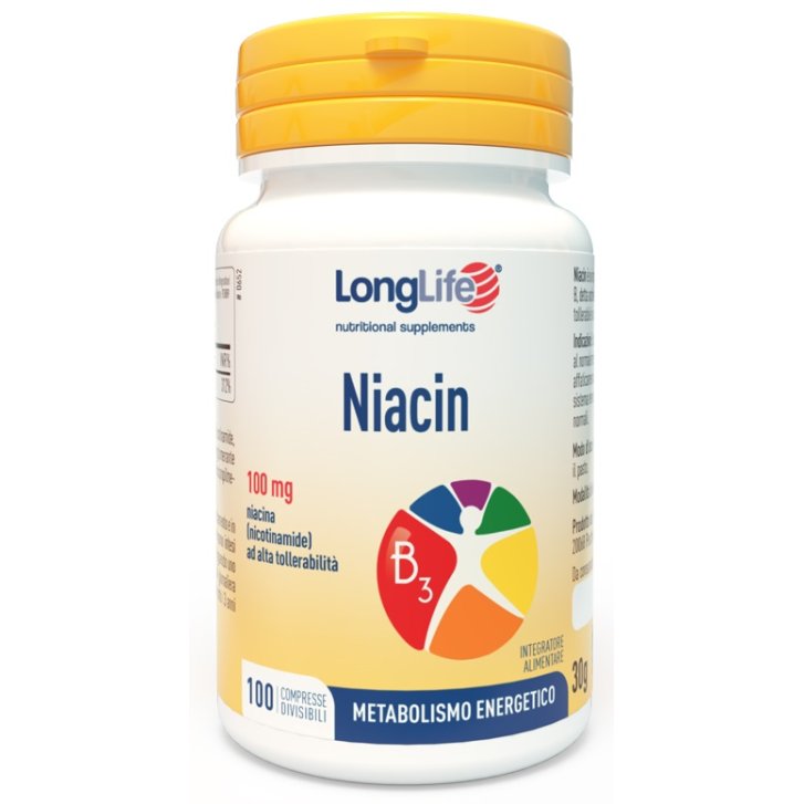 LONGLIFE NIACIN 100MG 100CPR
